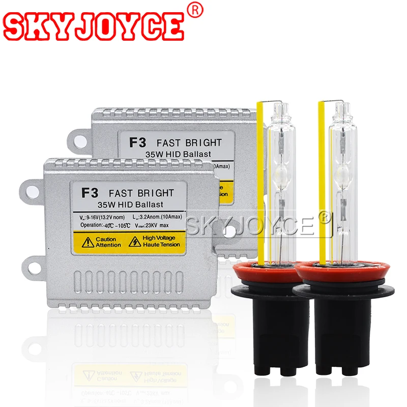 Комплект Ксеноновых HID ламп SKYJOYCE H11 ксеноновые лампы H7 H1 H3 9005/HB3 9006/HB4 5500K 35 Вт 12 В