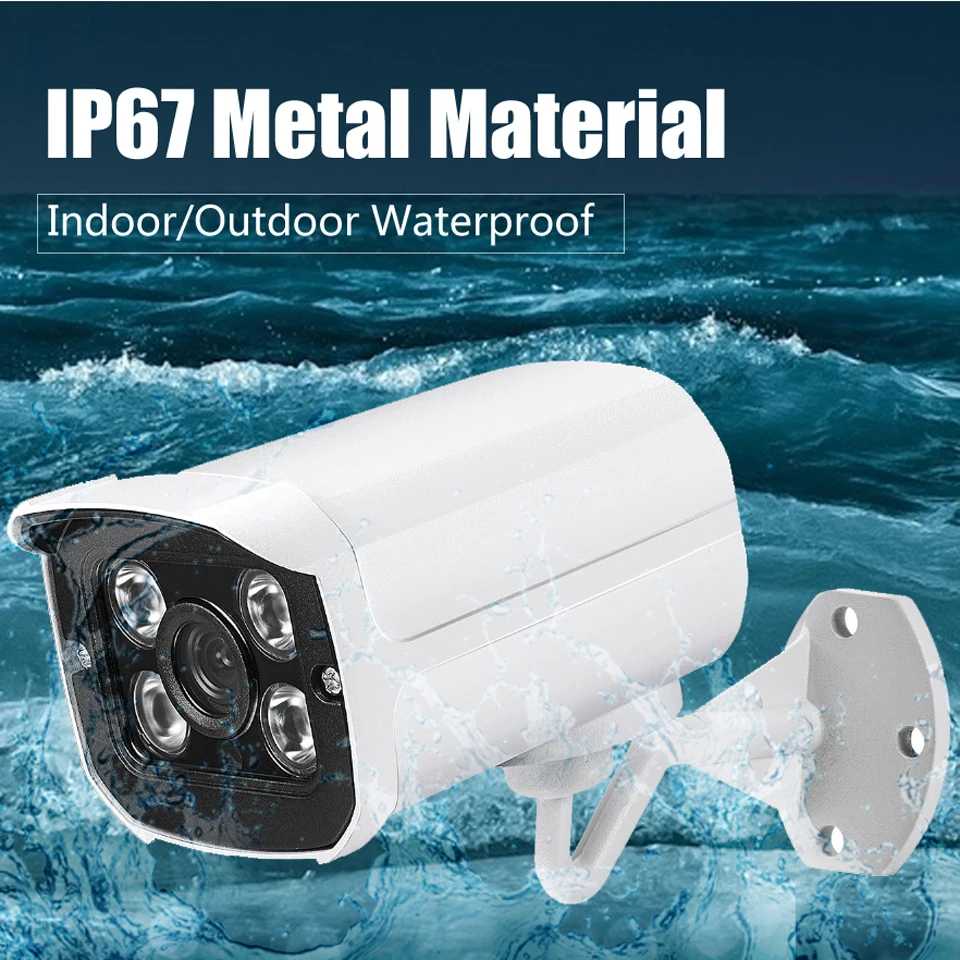 Besder широкоугольная 2,8 мм уличная ip-камера PoE 1080P 960P 720P металлический чехол ONVIF безопасности Водонепроницаемая ip-камера CCTV 4 шт. светодиодный массив