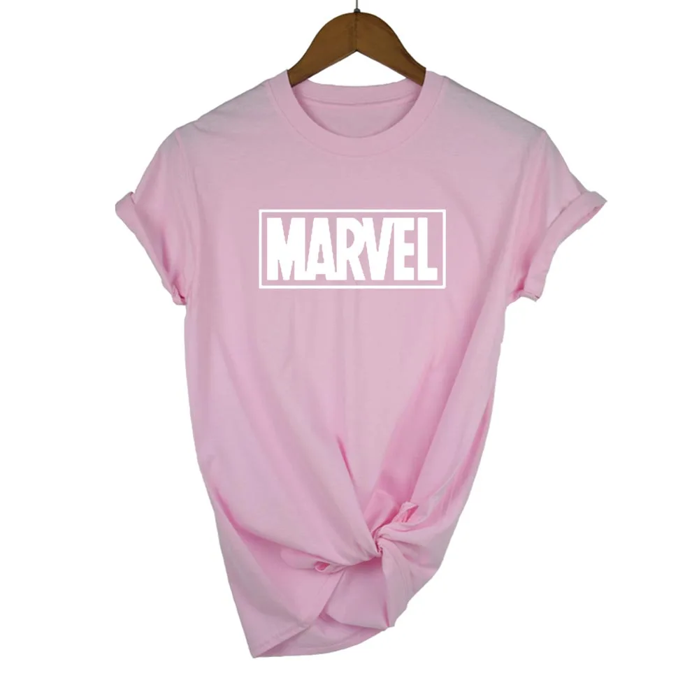 2018 модные Harajuku повседневные женские футболки в стиле панк Рок MARVEL ts хлопковая