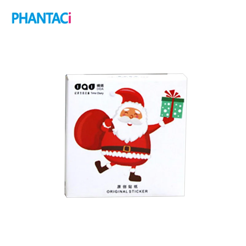 

Merry Christmas Santa Claus Decorative Christmas Stickers 48 Pcs/Box Scrapbook DIY Diary Album New Year's Stickers Christmas