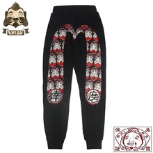 Подлинная Evisu Высокое качество Теплые дышащие мужские прямые повседневные брюки тренд спортивные брюки мужские повседневные брюки 831