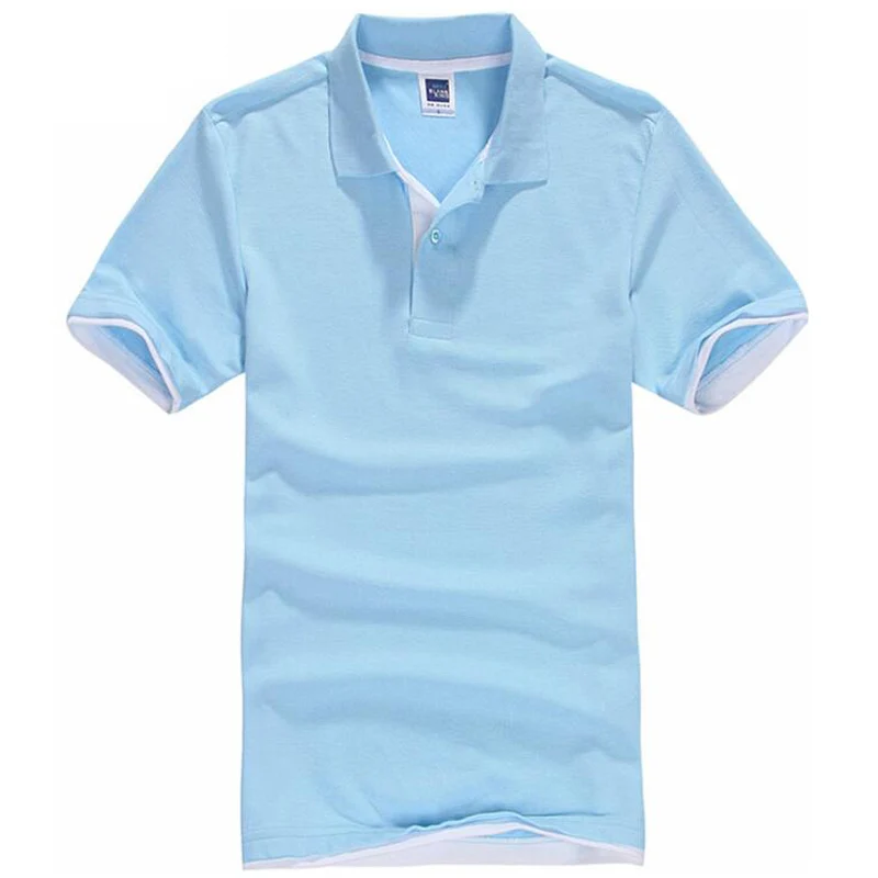 Футболка мужская новая летняя хлопковая дышащая футболка camisetas hombre мужская повседневная теннисная футболка с коротким рукавом футболка верхняя одежда - Цвет: Небесно-голубой
