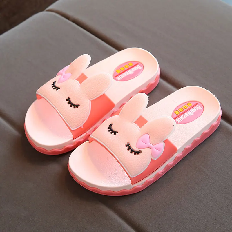 Летние сандалии, Тапочки дети Домашняя обувь Дети Детская обувь для модная одежда для девочек мягкий кролик детская обувь