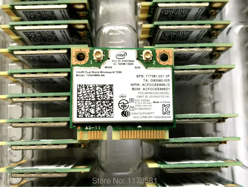 WIRCARD для 7260HMW 7260AN 300 Мбит/с половинная мини PCI-e Bluetooth-совместимая беспроводная Wi-Fi карта 2,4G/5G