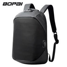 BOPAI Brand USB External Charge Backpack Laptop Bag Shoulders Men Password Lock Anti-theft Backpack Waterproof Laptop Backpack
