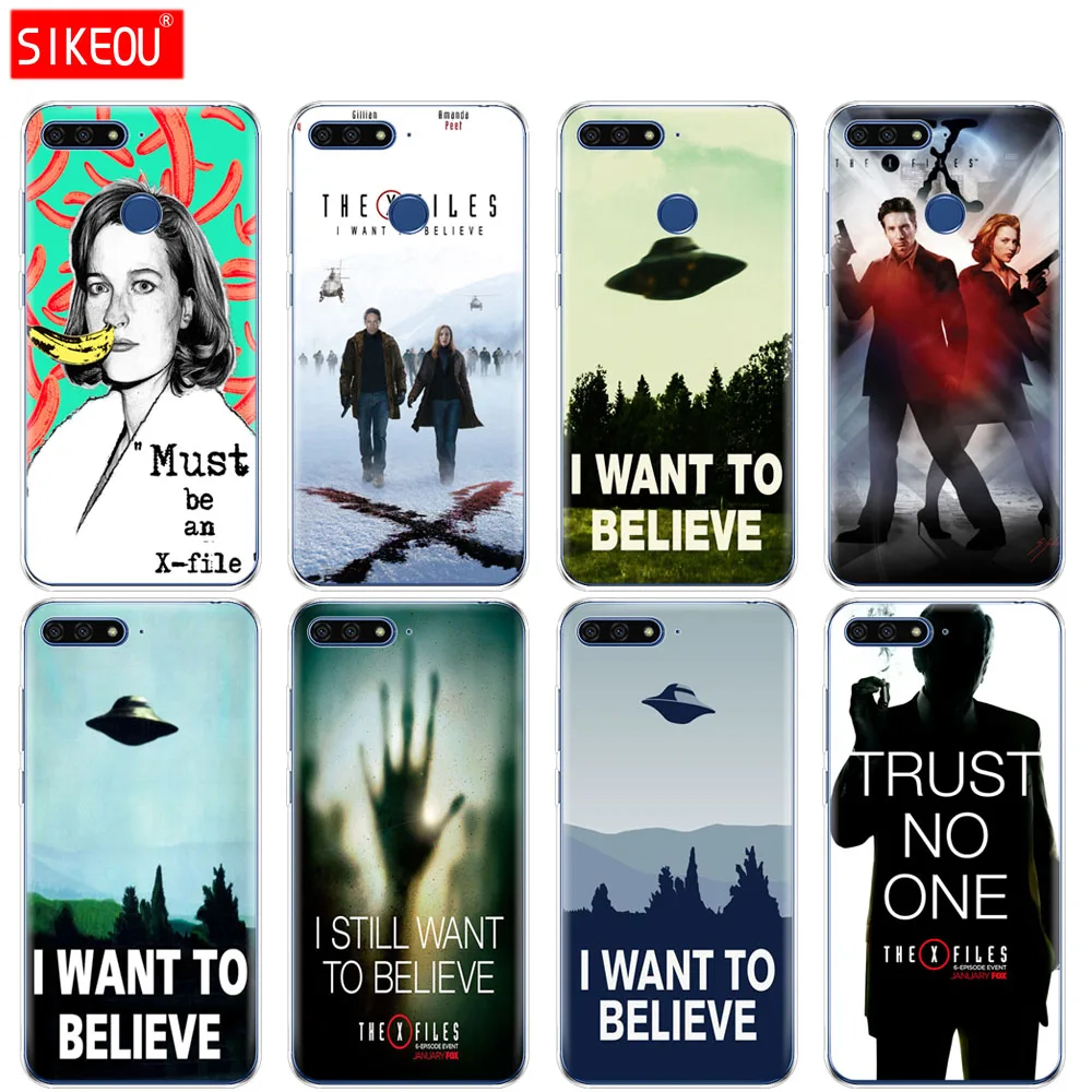 

Silicone Cover Phone Case For Huawei Honor 7A PRO 7C Y5 Y6 Y7 Y9 2017 2018 Prime The X Files I want to believe