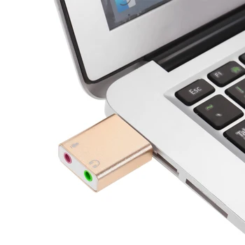 

USB External Stereo Sound Adapter USB Audio Sound Card Virtual 7.1 Microphone Converter with 3.5mm Jack for Mac Win 7/8 Android