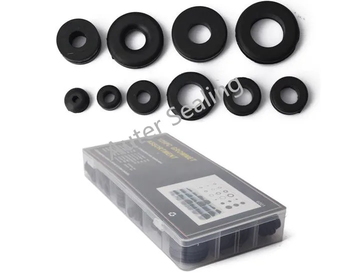 

125pcs Rubber Grommet kit for protects wire,cable and hose custom part rubber seal Assortment Set Plumbing Gasket Seal Kit