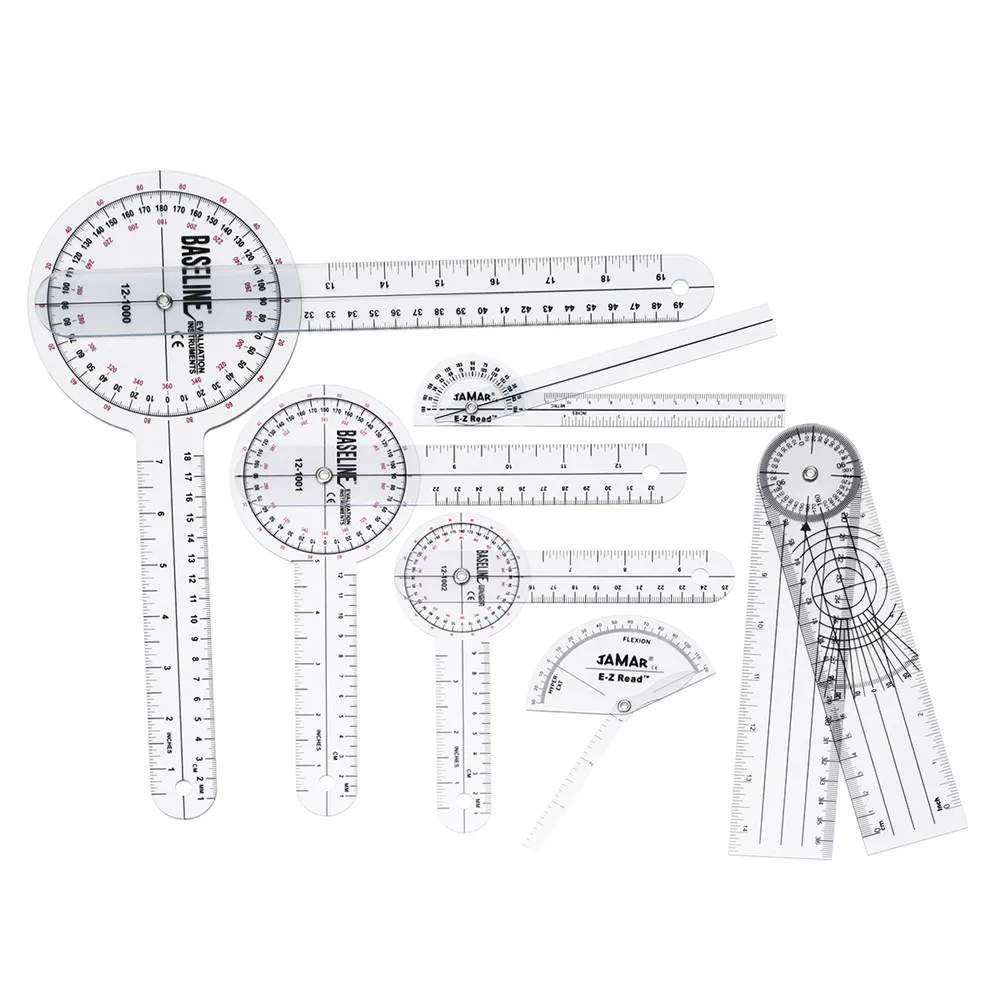 

6pcs/set Spinals Goniometer Digital Protractors Userful Multi-Ruler Goniometer Angle Medical Spinal Ruler 360 Degree 180 Degree