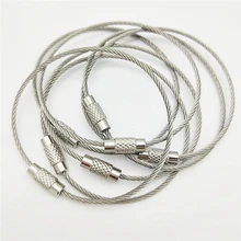 5/10 шт. цепочка для ключей Нержавеющая сталь кабель цепочка для ключей кольцо комплекты карабинный ключ держатель школа набор канцелярских принадлежностей