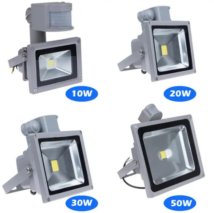 12v flood light LED Flood Light 20W 30W 50W With Sensor IP65 LED Floodlight Reflector PIR Motion LED Spotlight Lamp For Outdoor Lighting 30 watt led flood light Floodlights