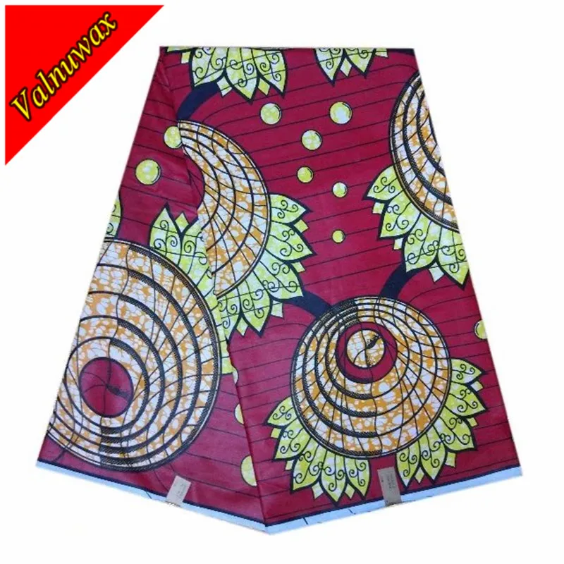 

Guaranteed High Quality Java prints Ankara Fabric Embroidered Purple Color 100%cotton Wax For Clothes 6Yards/QDJAVA11
