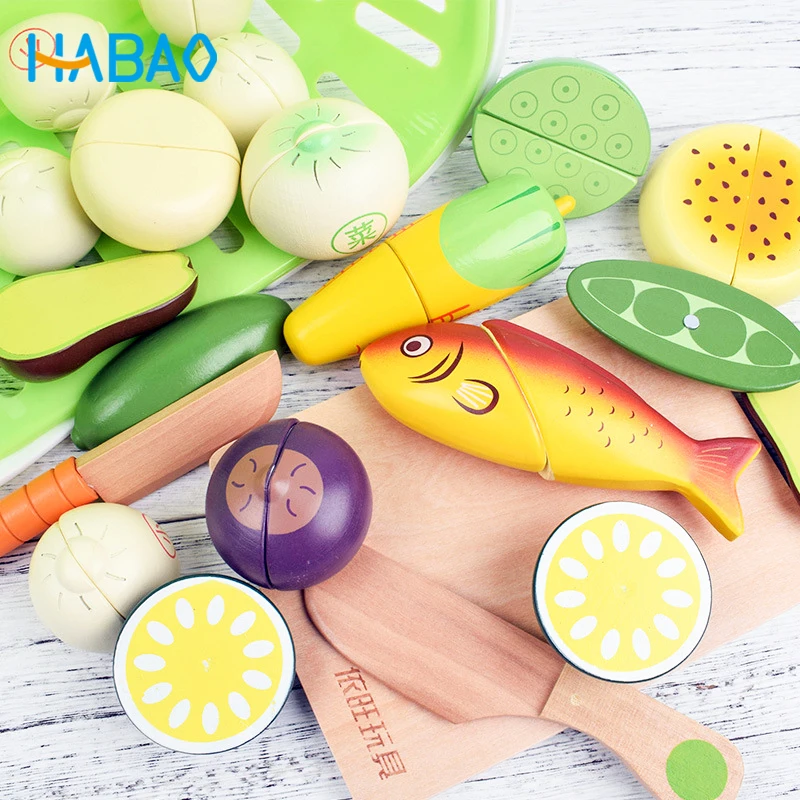 

Wooden magnetic Toys Hobbies Pretend Play Cooking Food Miniature Fruits Cutting Vegetable Condimen Educational Gift For Children