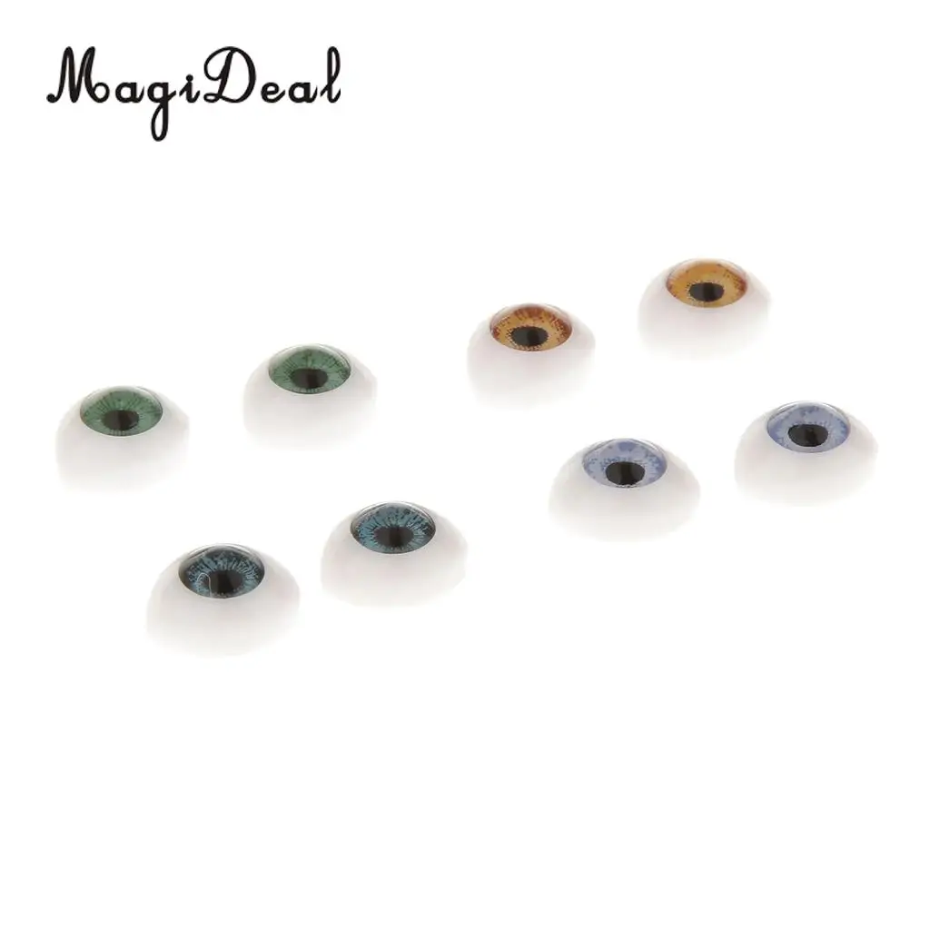 8Pcs Plastic Oval Fake Dolls Eyes Eyeballs for Children Kids DIY Mask Doll Bear Craft Toy Making 5mm Iris Accessory
