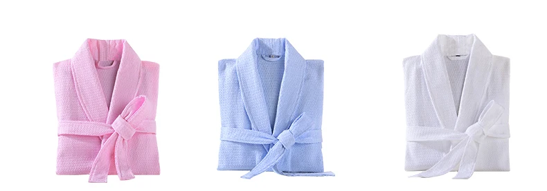 100% хлопок мужской банный халат Вышивка вафельный мягкий кимоно халат гостиницы абсорбирующий ночной халат пижамы подружки невесты одежда