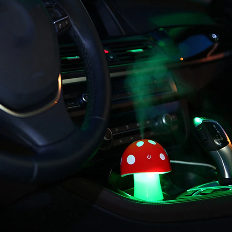 LED Essential Oil Mushroom Humidifier 5V USB Mist ...