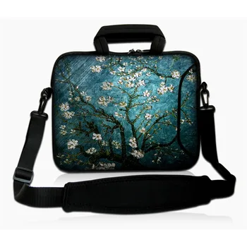 

17"-17.3-Inch Water Resistant Neoprene Sleeve Notebook Messenger Case Tote Bag with Outside Handle Shoulder Strap & Extra Pocket