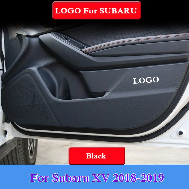 QCBXYYXH для Subaru XV 4 шт./компл. автомобильный Стайлинг протектор боковой кромки защитная накладка защита от ударов двери коврики крышка - Название цвета: Черный