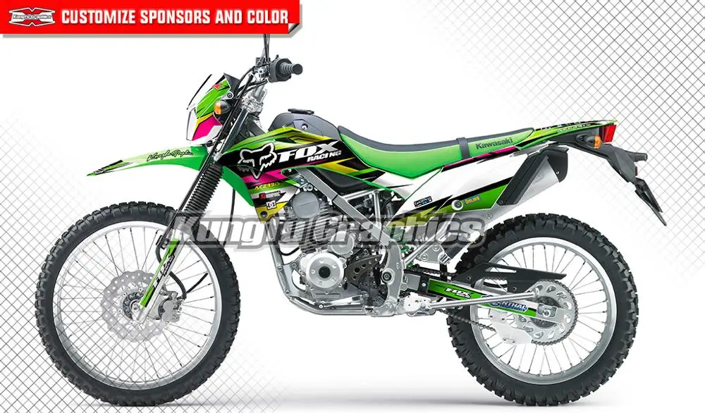 Kungfu Graphics Personalised Sticker Kit Motocross Decals Vinyl