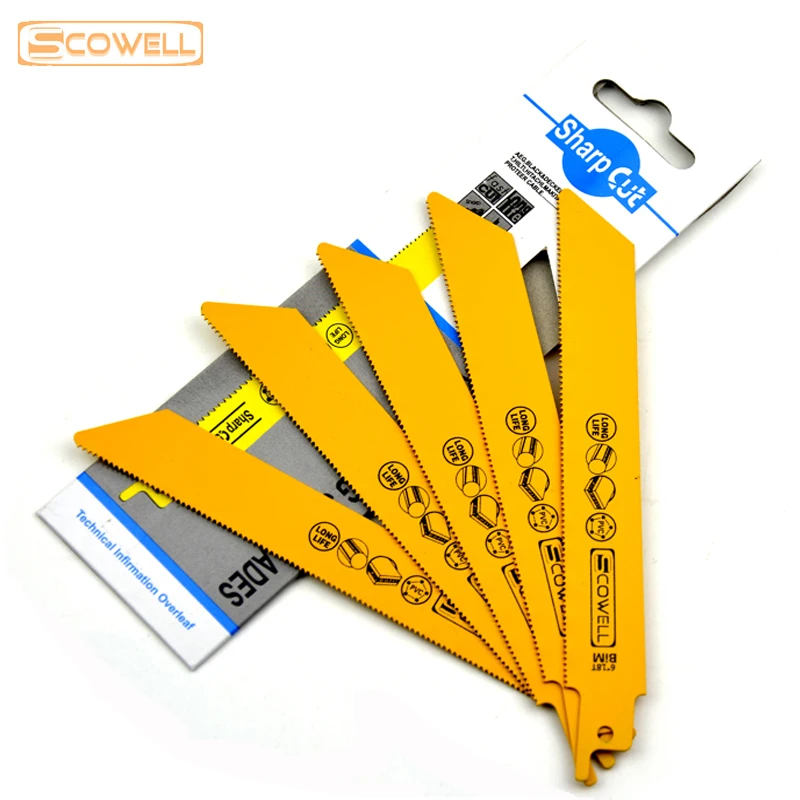 

30% Off 6 inch HSS-Bimetal Reciprocating Saw Blades saber saw blade 18TPI For Cutting Metal Used To Bosch,Dewalt,Black Decker