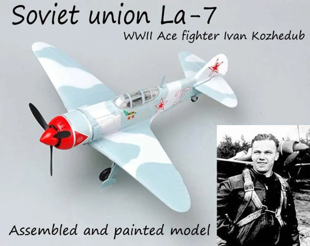 

WW2 Lavochkin La-7 Soviet ace Ivan Kozhedub 1/72 non diecast plane Easy model