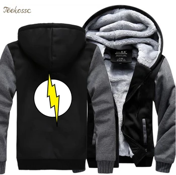 

The Big Bang Theory Sheldon The Flash Hoodies Sportwear Men 2020 New Winter Warm Top Quality Sweatshirts Thick Men's Coat Jacket