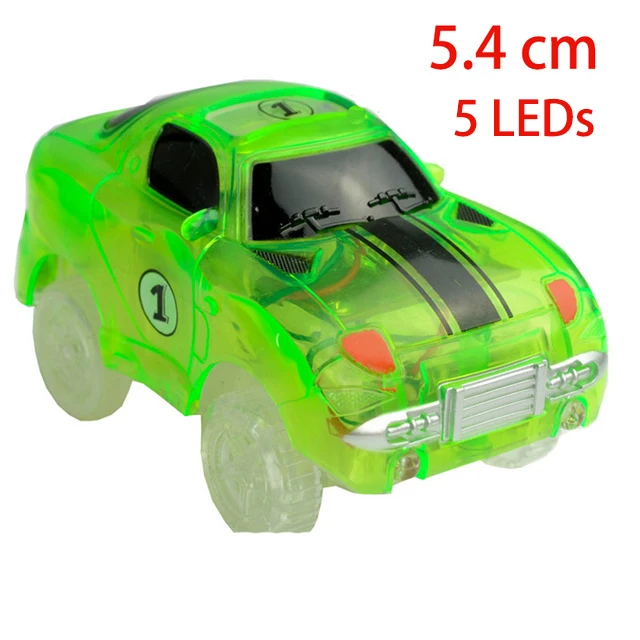 5.4cm Electronics 5 LED Car Toys With Flashing Lights Magic Educational Toys Children Birthday Party Gift Play With Tracks 11