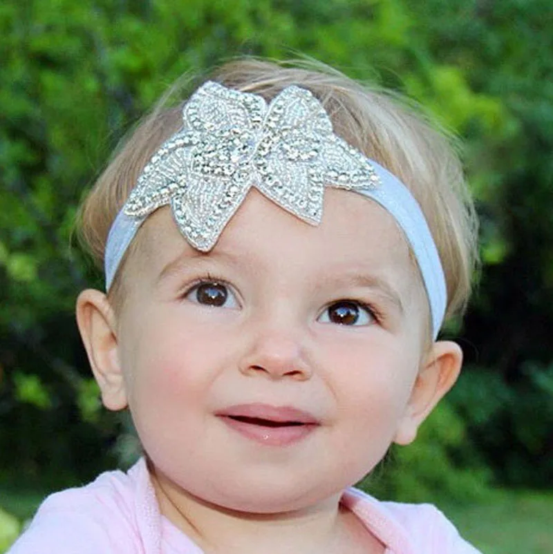Kids Rhinestone Headband Pearl for Girl Hair kids Diamond Trim Headband