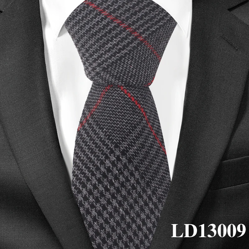 LD13009 Высокое качество Мода хлопок Галстуки для мужчин на заказ бренд плед узкие мужские s Галстуки для подарка шеи галстук-платок - Цвет: LD13009