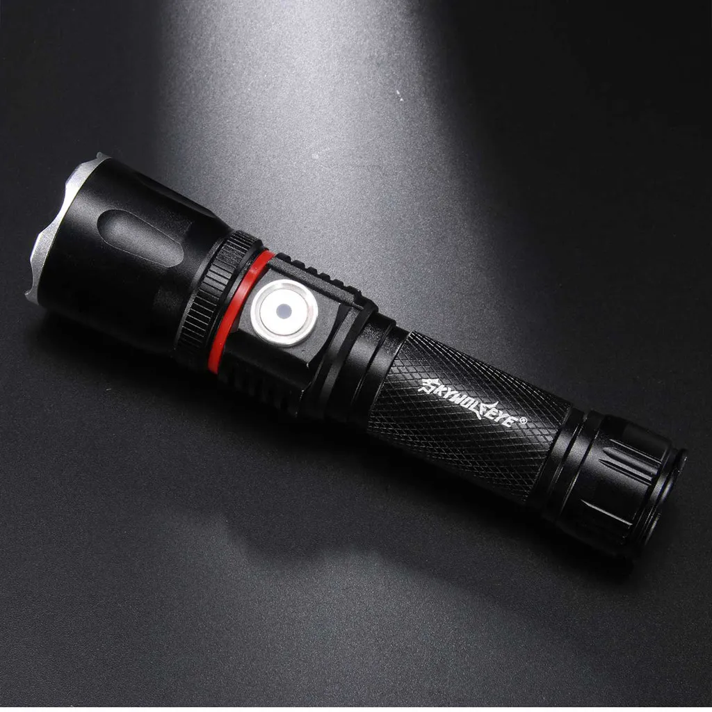Ультра яркий светодиодный светильник-вспышка, масштабируемый тактический фонарь T6 с Использованием AAA/18650 5 переключателей, перезаряжаемый светодиодный светильник для кемпинга#3