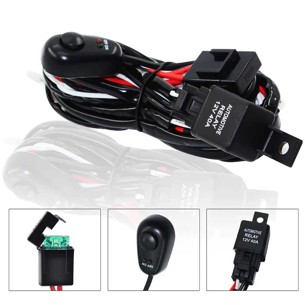 Переключатель 1 до 2 комплект 12 V 24 прочный свет бар жгута проводов для вождения