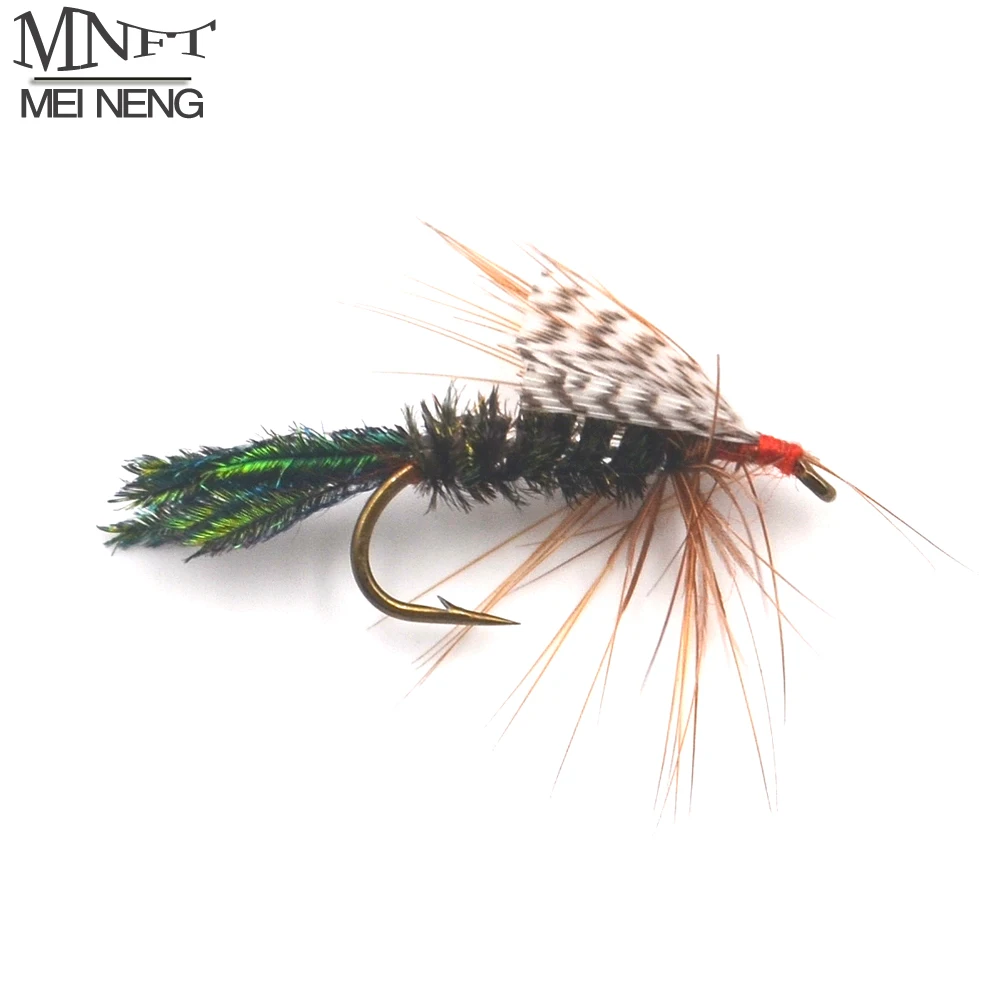 MNFT 10PCS Olive Green Peacock Herl Body Bug Fishing Flies Peacocks