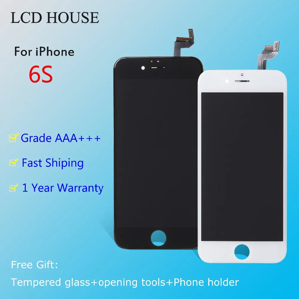 

Black/White Top Assembly LCD Display Digitizer for iPhone 6s AAA Quality LCD Touch Screen for iPhone 6S No Dead Pixel with Gifts