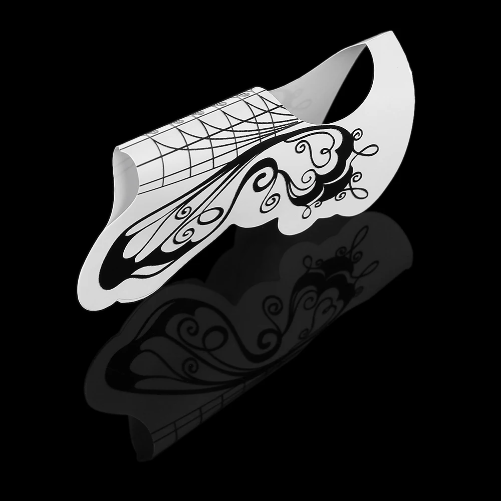 50 шт. в форме бабочки, гвоздь, наклейки для ногтей, направляющие для наращивания, формы для акрилового УФ-геля, советы для маникюра, аксессуары для творчества