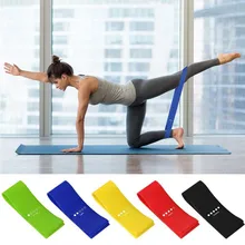 5Pcs/Set Yoga Resistance Bands 0.35-1.1mm Arm Thigh Strength Training Fitness Exerciser Force Training Strapdurable Extend Belt