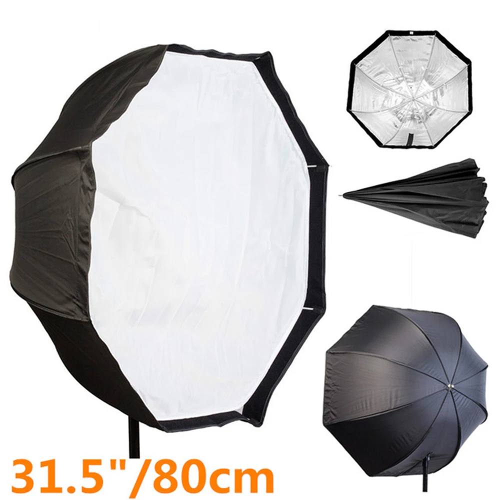 

Studio 80cm 31.5in Portable Octagon Flash Speedlight Speedlite Umbrella Softbox Soft Box Brolly Reflector VS Godox Flash Softbox