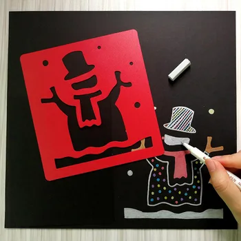 

New Style Durable Plastic Children DIY Fish Car Christmas Snowflake Painting Template Home School Stationery Drawing Tools