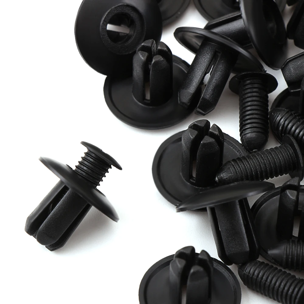 

40pcs Black Car Bumper Interior Trim Door Panels Fender Screw Universal Clip Fastener Auto Spare Parts For Toyota For Honda LADA
