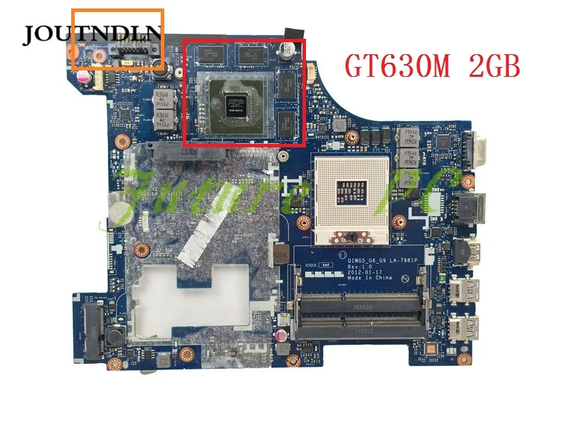 JOUTNDLN для Lenovo G580 материнская плата ноутбука QIWG5 LA-7981P 11S90000117 S989 DDR3 W/GT630M 2 Гб |
