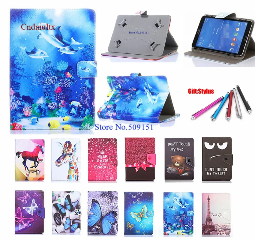 

For TeXet TM-7868/TM-7878/TM-7887/TM-7853 7.85"inch Universal Tablet PU Leather cover case Free Pen