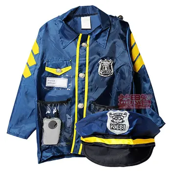 

Chlidren's Policeman Cosplay Costume Policeman Costume With Durable Case Pretend Toys Police Officer Costume for Kids