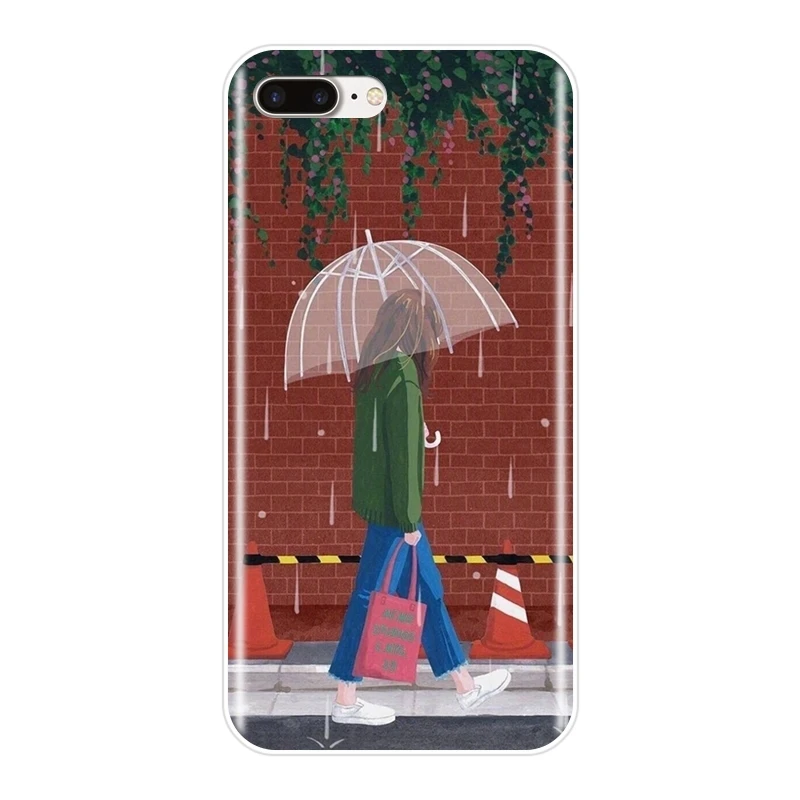 TPU Kpop девушка Корея Япония Телефон чехол для Apple iPhone 6 S 7 8 X XR XS Max Мягкая силиконовая