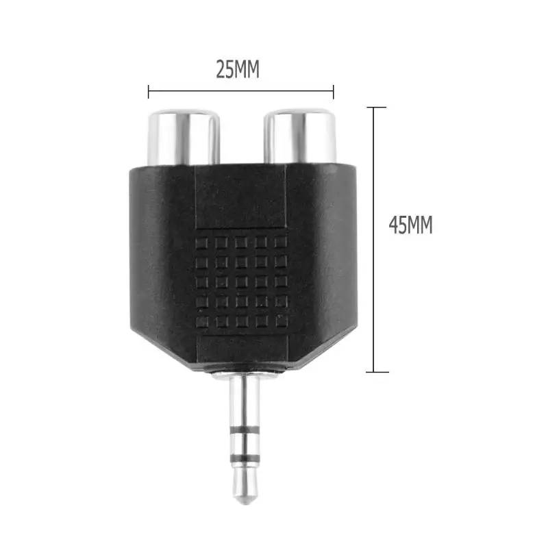 ALLOYSEED 2 шт. 3,5 мм штекер 2 RCA Женский 3,5 мм разъем 1/" TRS Y Splitter 2RCA стерео адаптер конвертер аудио кабель Разъем