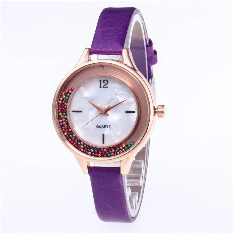 Fashion Newly Design Watch Women Girl Leather Band Watch Analog Quartz Round Wrist Watches Male clock relogio feminino J11#N (1)