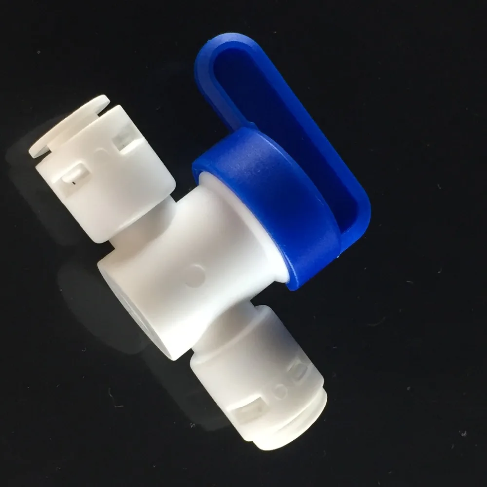 

10pcs/lot 1/4 Plastic ball valve RO Water Purifier Parts pressure Regulator Valve Quick push in Connect ID 6.35mm