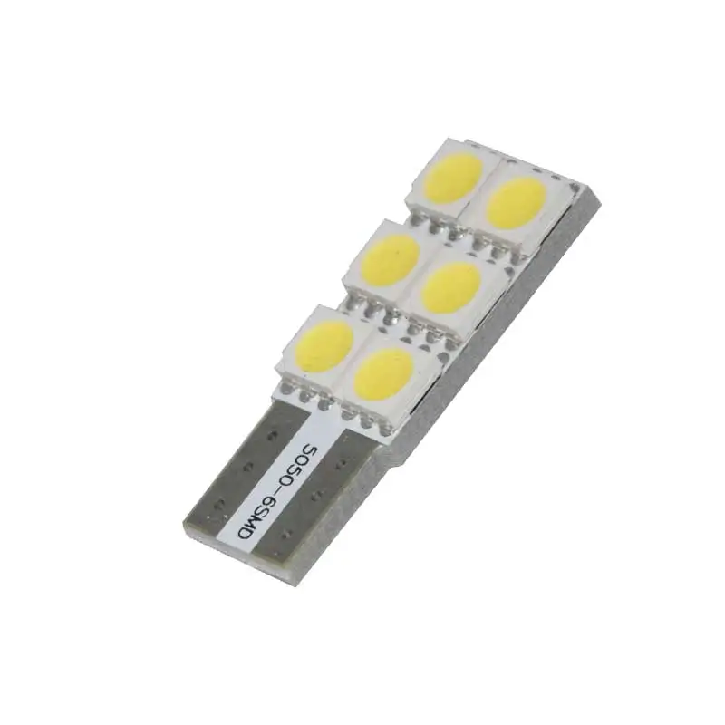 2pcs Car T10 LED Light Bulbs 6 SMD 5050 6000K White Auto License Plate Lights Signal Lamp DC 12V Reading Lamp Reversing Light 2pcs Car T10 LED Light Bulbs 6 SMD 5050 6000K White Auto License Plate Lights Signal Lamp DC 12V Reading Lamp Reversing Light