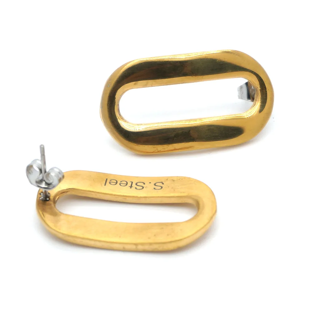

2019 stainless steel geometry gold chain earrings for women kupe kolczyki oorbellen brincos