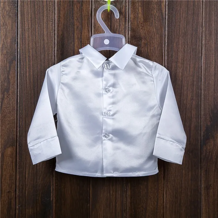 BBWOWLIN Одежда для маленьких мальчиков белый крест вышивка крестины крещение новорожденных до 24 м мальчик 80685B