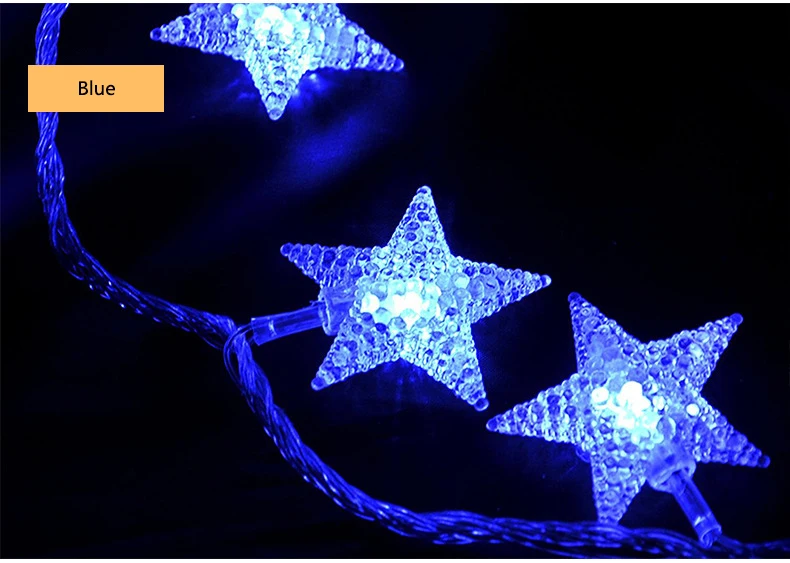 3M LED Star String Lights Christmas Holiday Decoration Star Fairy Light AA Battery Operated 20leds Festoon Light Chain SL057