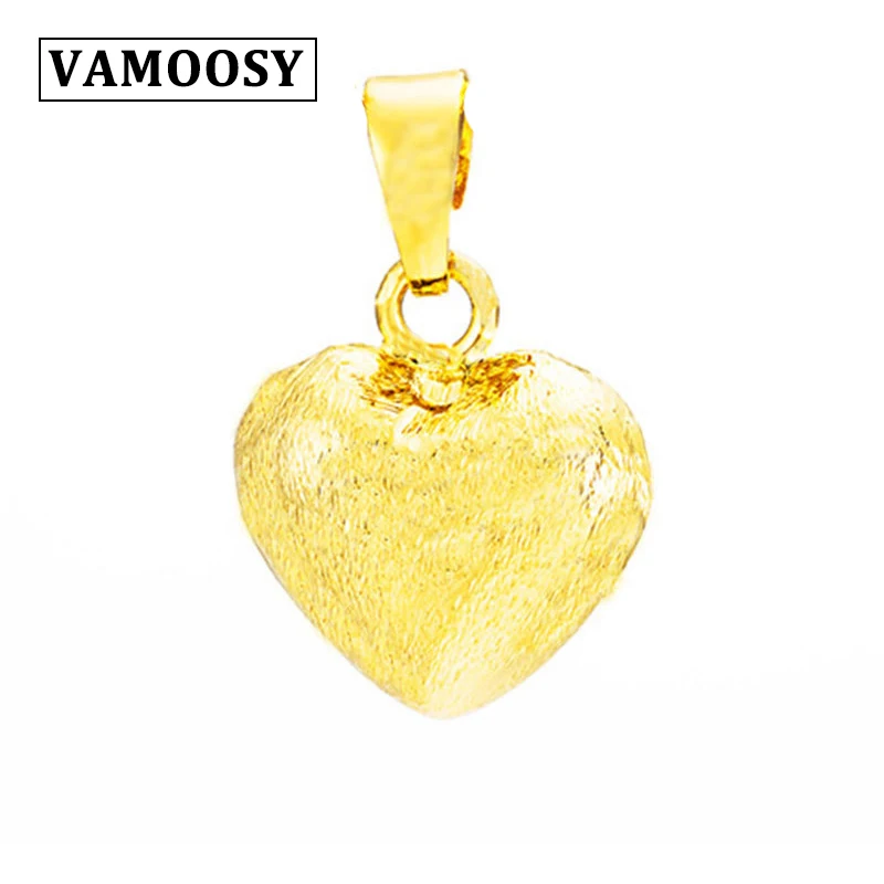 

VAMOOSY BOHO Lover Memory Heart Pendant Necklace Gold Color Romantic Love Heart Vintage Irregular Texture Jewelry Women Gift